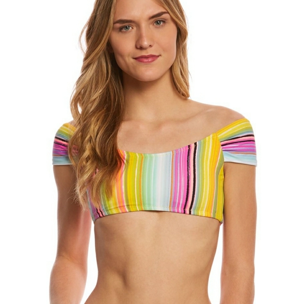 RAISINS Newport Stripe Island Bikini Top